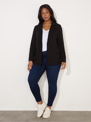 Live Unlimited Black Curve Black Ponte Relaxed Blazer - Image 5 of 7