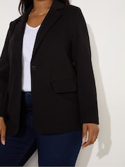 Live Unlimited Black Curve Black Ponte Relaxed Blazer - Image 6 of 7