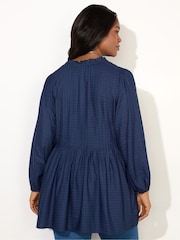 Live Unlimited Blue Curve Pintuck Tunic - Image 5 of 5