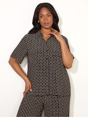 Live Unlimited Curve Geo Print Short Sleeve Shirt - Imagen 3 de 6