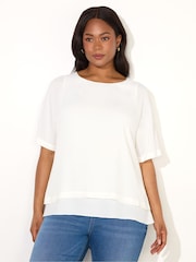 Live Unlimited Curve Woven Overlay Top - Imagem 1 de 3