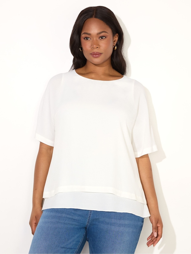 Live Unlimited Curve Woven Overlay Top - Imagem 1 de 3