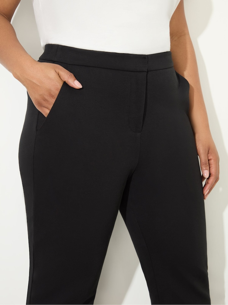 Live Unlimited Black Petite Curve Black Ponte Trousers - Image 3 of 5