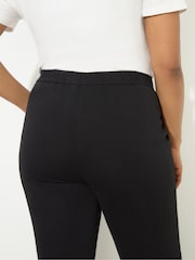 Live Unlimited Black Petite Curve Black Ponte Trousers - Image 4 of 5