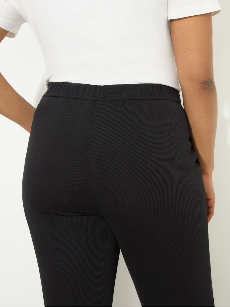 Live Unlimited Black Petite Curve Black Ponte Trousers - Image 4 of 5