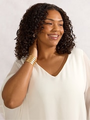 Live Unlimited Curve Chiffon V-Neck Overlay Top - Image 2 of 3