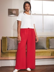 Live Unlimited Red Curve Drawstring Wide leg Trousers - Image 3 of 4