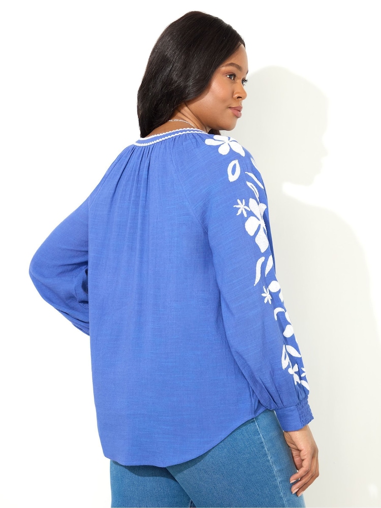 Live Unlimited Curve Bestickte entspannte Bluse - Bild 2 von 3