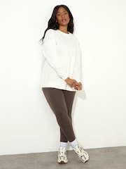 Live Unlimited Cream 100% Cotton Seam Detail Sweatshirt - Image 1 of 1
