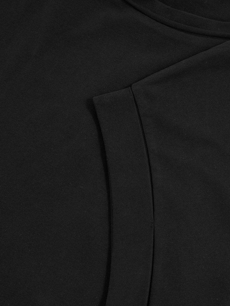 Reiss Black Tommie Brushed-Cotton Crew-Neck T-Shirt - Image 6 of 6