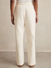 Reiss Ivory Gaia Cotton Blend Wide Leg Joggers - Image 5 of 6