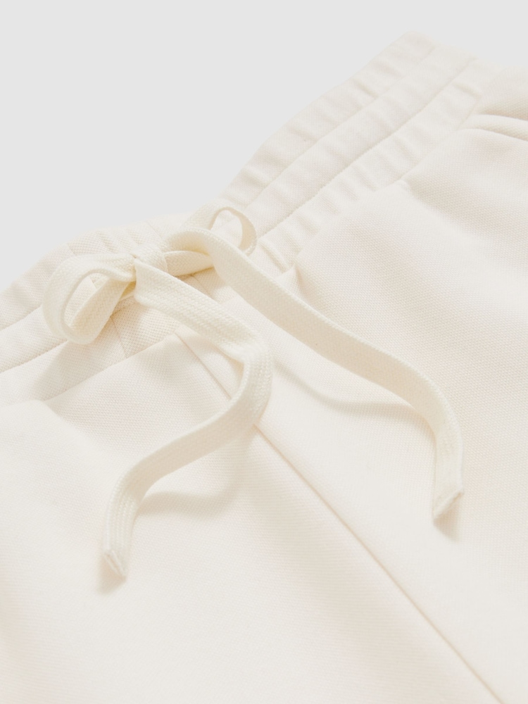 Reiss Ivory Gaia Cotton Blend Wide Leg Joggers - Image 6 of 6