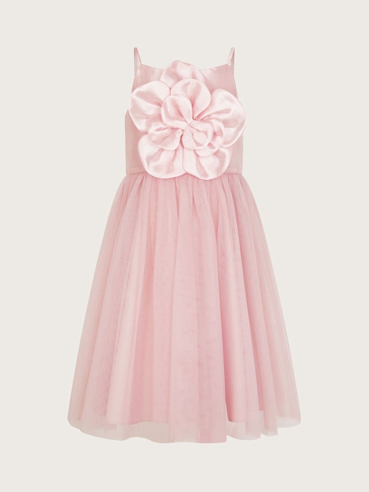 Monsoon Pink Annabelle Flower Bodice Tulle Dress - Image 2 of 4