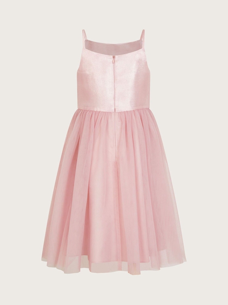 Monsoon Pink Annabelle Flower Bodice Tulle Dress - Image 3 of 4