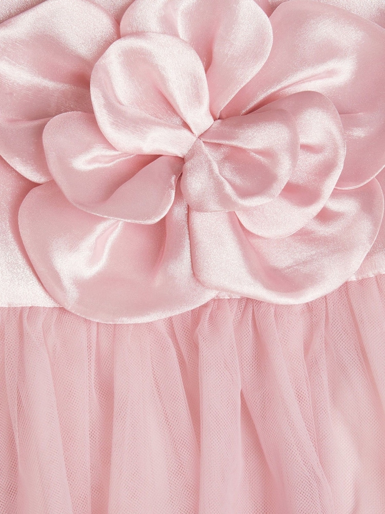 Monsoon Pink Annabelle Flower Bodice Tulle Dress - Image 4 of 4