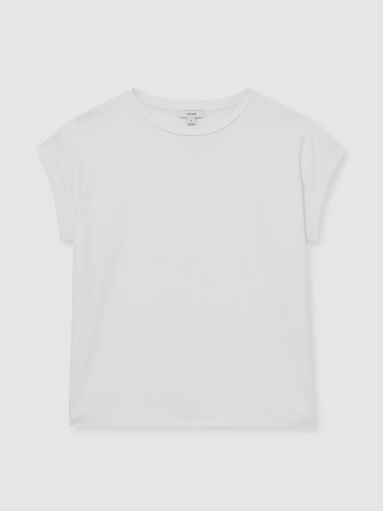 Reiss White Tommie Brushed-Cotton Crew-Neck T-Shirt - Image 2 of 6