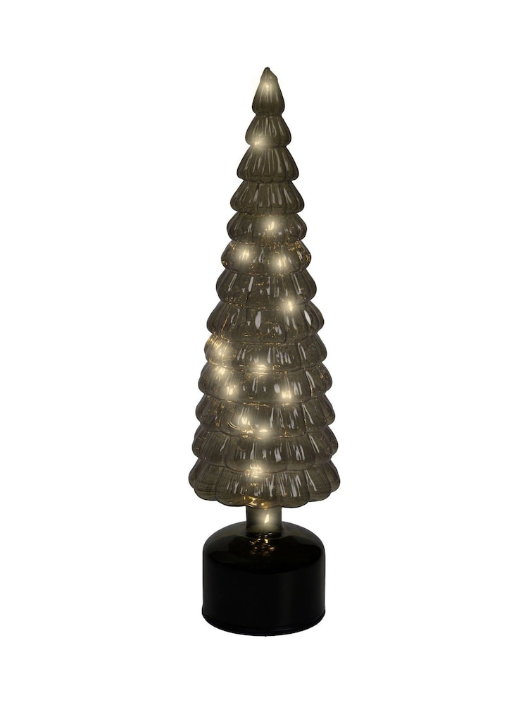 Lumineo Green Rotating Glass LED Christmas Tree Decoration - Image 2 of 2 Lumineo Green Rotating Glass LED Christmas Tree Decoration - Image 2 of 2