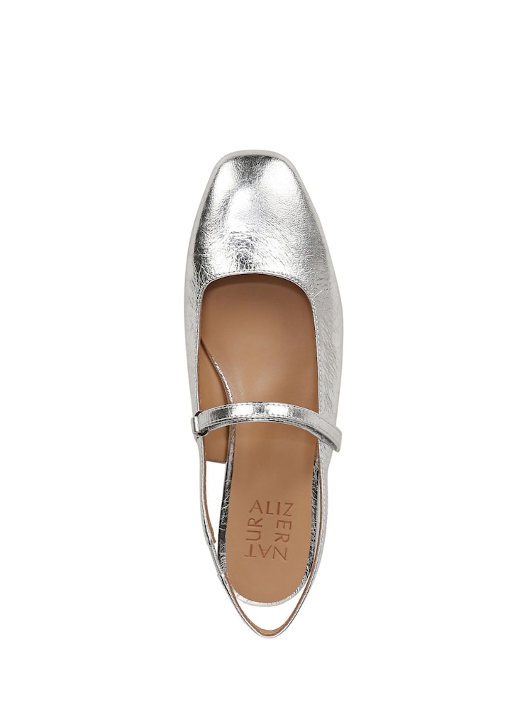 Naturalizer Silver Connie Wide Fit Slingback Shoes - Image 7 of 8