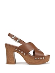 Naturalizer Kirsten Regular Fit Slingback Brown Sandals - Image 1 of 7