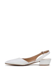 Naturalizer Banks Wide Fit Slingback White Shoes - Image 2 of 7