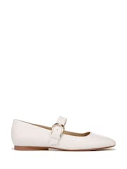 Naturalizer Regular Fit Carter Mary Jane White Shoes - Image 1 of 7