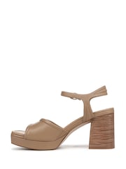 Naturalizer Regular Fit Paloma Heeled Ankle Strap Brown Sandals - Image 2 of 6