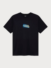 PS Paul Smith Blue Regular Fit Logo T-Shirt - Image 5 of 5