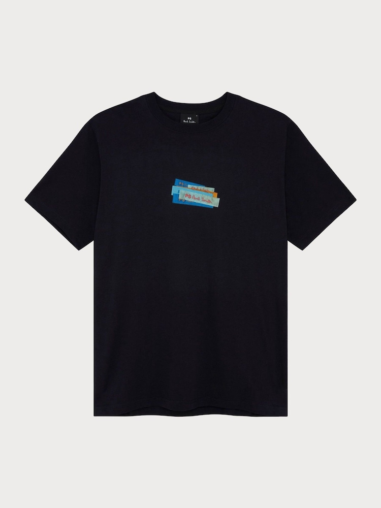PS Paul Smith Blue Regular Fit Logo T-Shirt - Image 5 of 5