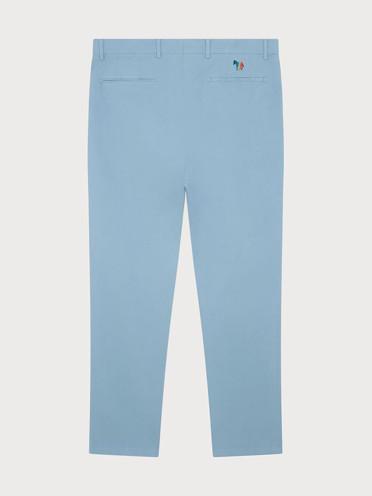 PS Paul Smith Regular Fit Blue Logo Chinos Trousers - Image 6 of 7