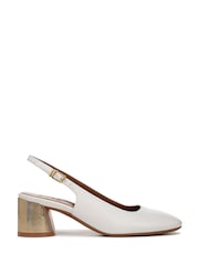 Naturalizer Lane Wide Fit White Slingback Shoes - Image 1 of 7