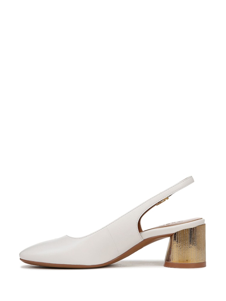 Blanco - Naturalizer Lane Wide Fit White Slingback Shoes - Imagen 2 de 7 Blanco - Naturalizer Lane Wide Fit White Slingback Shoes - Imagen 2 de 7