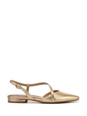 Naturalizer Regular Fit Gold Hawaii Slingback Shoes - Image 1 of 7