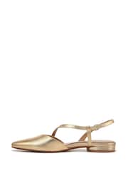 Naturalizer Regular Fit Gold Hawaii Slingback Shoes - Image 2 of 7
