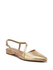 Naturalizer Regular Fit Gold Hawaii Slingback Shoes - Image 3 of 7