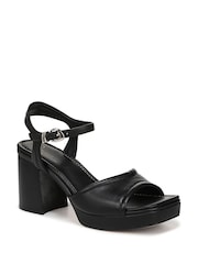 Naturalizer Regular Fit Paloma Heeled Ankle Strap Brown Sandals - Image 1 of 5