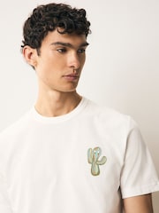 PS Paul Smith Regular Fit Graphic White T-Shirt - Image 4 of 6