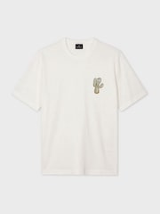 PS Paul Smith Regular Fit Graphic White T-Shirt - Image 5 of 6