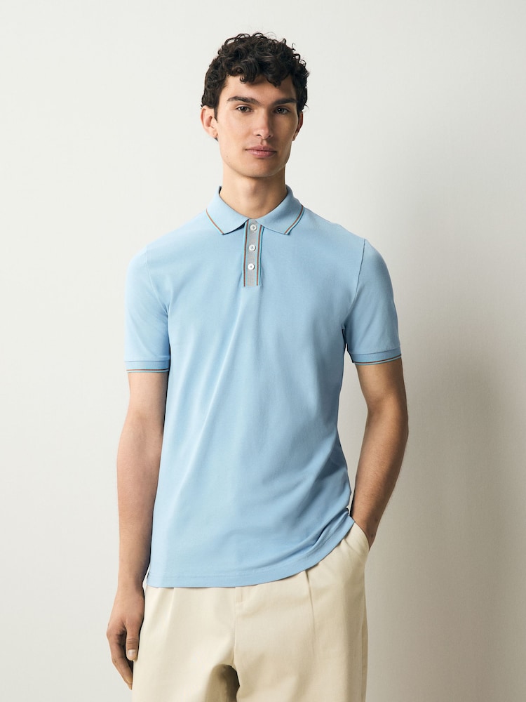 PS Paul Smith Regular Fit Blue Logo Polo Shirt - Image 1 of 7 PS Paul Smith Regular Fit Blue Logo Polo Shirt - Image 1 of 7