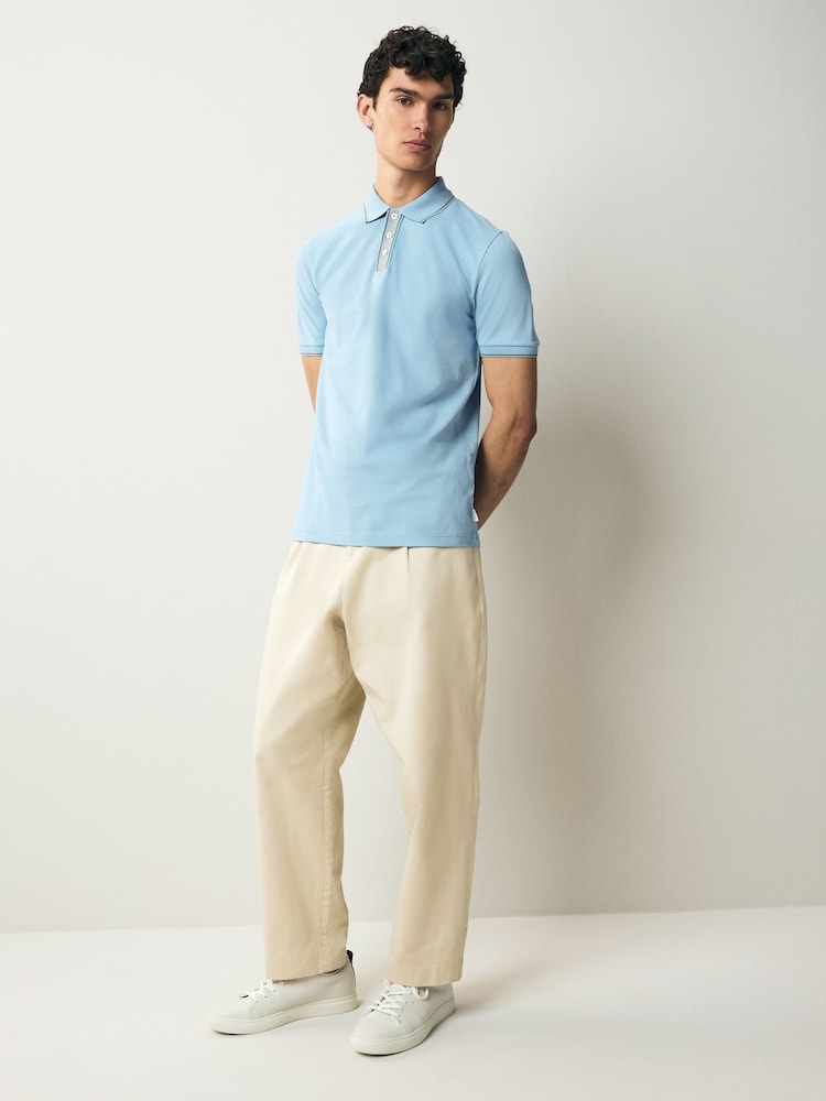 PS Paul Smith Regular Fit Blue Logo Polo Shirt - Image 2 of 7