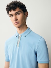 PS Paul Smith Regular Fit Blue Logo Polo Shirt - Image 5 of 7