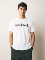 PS Paul Smith Regular Fit Graphic White T-Shirt - Image 1 of 5