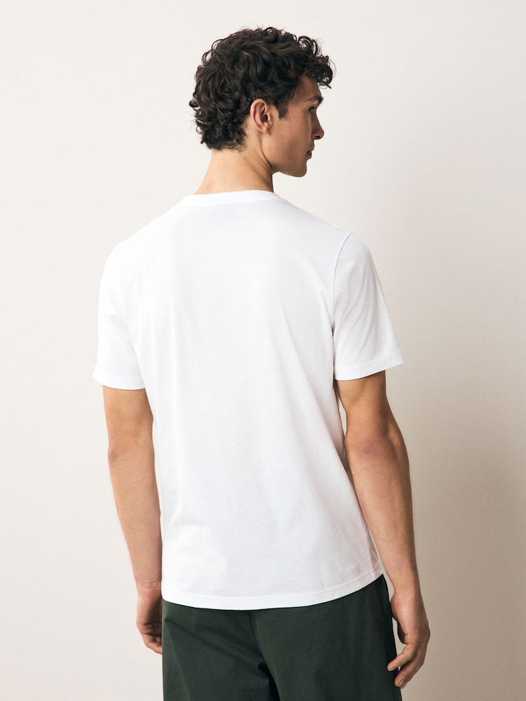 PS Paul Smith Regular Fit Graphic White T-Shirt - Image 3 of 5