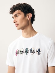 PS Paul Smith Regular Fit Graphic White T-Shirt - Image 4 of 5