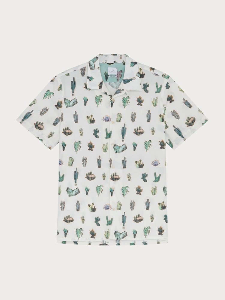 PS Paul Smith Regular Fit Short Sleeve White 100% Cotton Shirt - Image 5 of 5