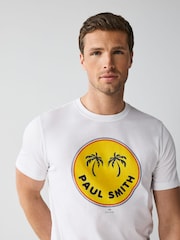 PS Paul Smith Regular Fit Graphic White T-Shirt - Image 4 of 6