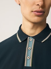 PS Paul Smith Regular Fit Blue Logo Polo Shirt - Image 4 of 7