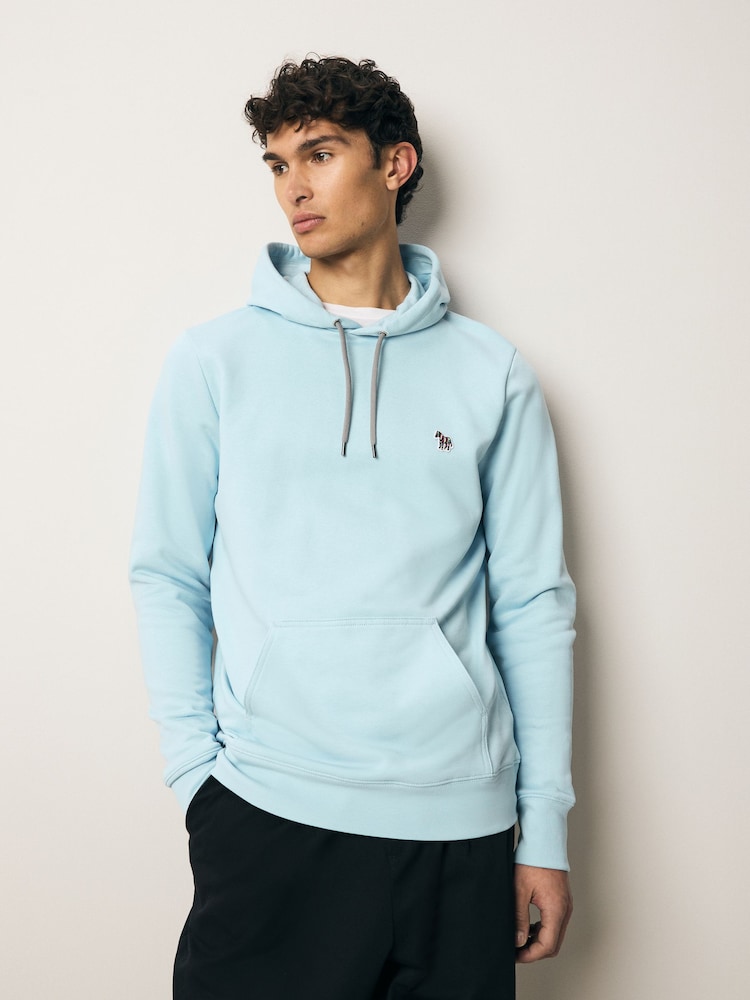 PS Paul Smith Regular Fit Blue Logo Hoodie - Image 1 of 7