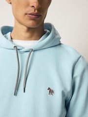 PS Paul Smith Regular Fit Blue Logo Hoodie - Image 4 of 7