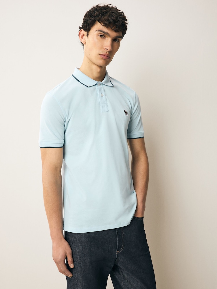 PS Paul Smith Regular Fit Blue Logo Polo Shirt - Image 1 of 1