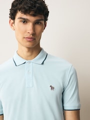PS Paul Smith Regular Fit Blue Logo Polo Shirt - Image 4 of 7